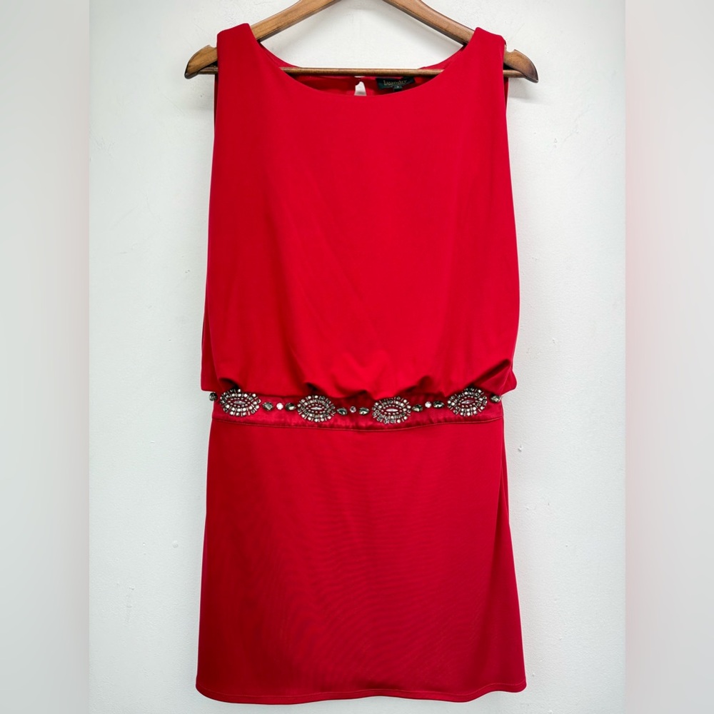 Laundry by Shelli Segal size 4 Red Retro Sleeveless Cocktail Dress